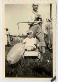vintage stroller balloon Vintage world war A4 Photo Print