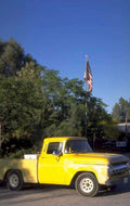 vintage yellow pickup 1980s 1990s A4 Photo Print
