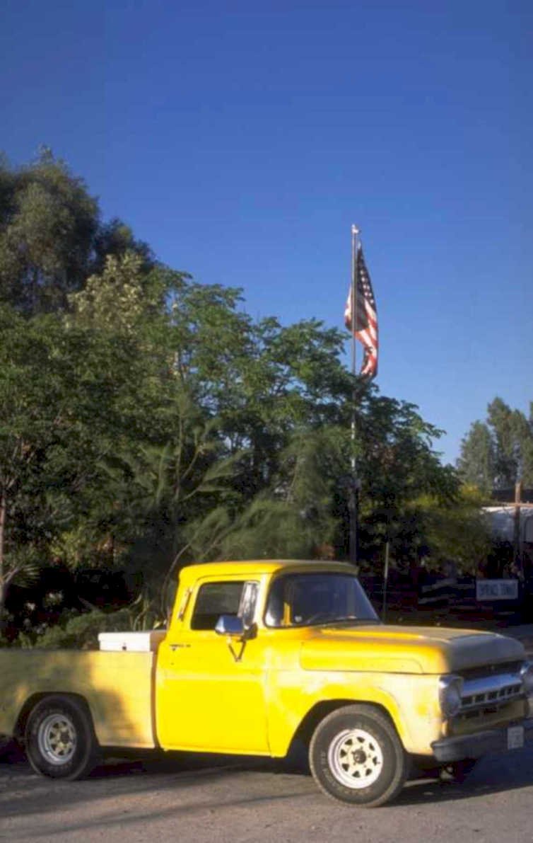 vintage yellow pickup 1980s 1990s A4 Photo Print