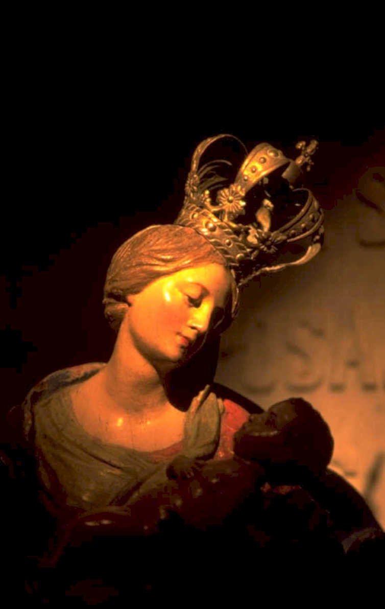 virgin mary statue 1980s 1990s A4 Photo Print