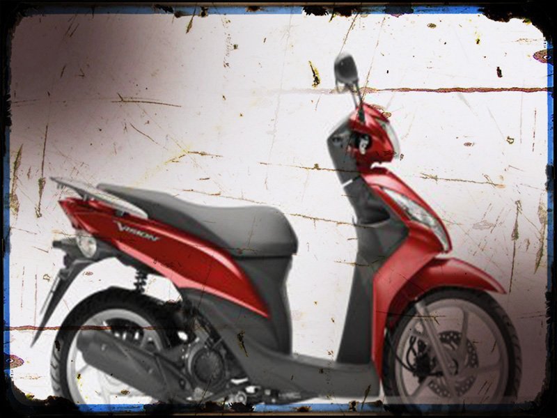 vision A4 Photo Print Motorbike Vintage Aged