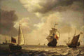 vlieger states yacht and other ships on rippling water Art A4 Photo Print