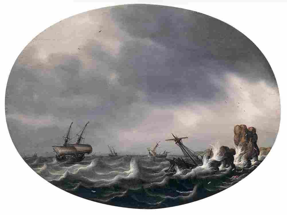 vlieger stormy sea Art A4 Photo Print