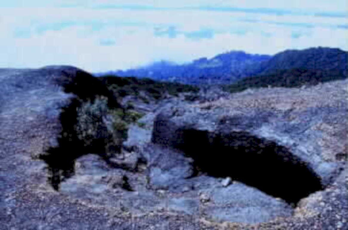 volcanic crater landscape1980s 1990s A4 Photo Print