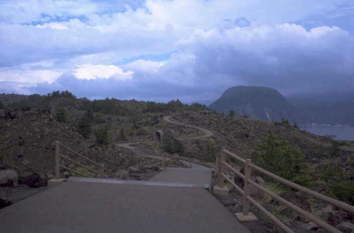 volcanic hillside path 1980s 1990s A4 Photo Print