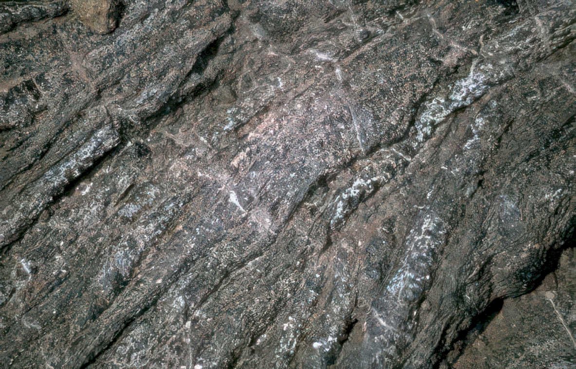 volcanic rock fractures Vintage A4 Photo Print
