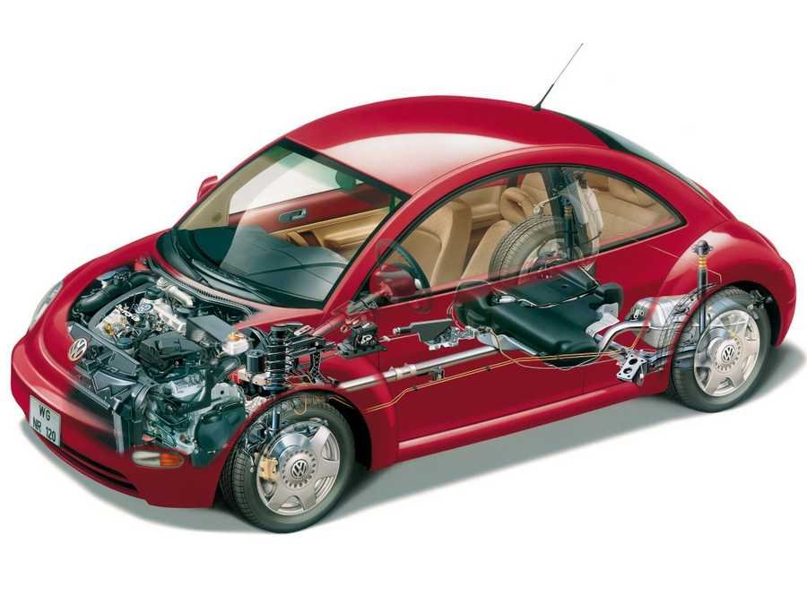 volkswagen new beetle cutaway A4 Photo Print