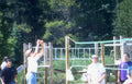 volleyball playground scene Vintage A4 Photo Print