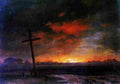vorobiev landscape with a cross lithuania Art A4 Photo Print