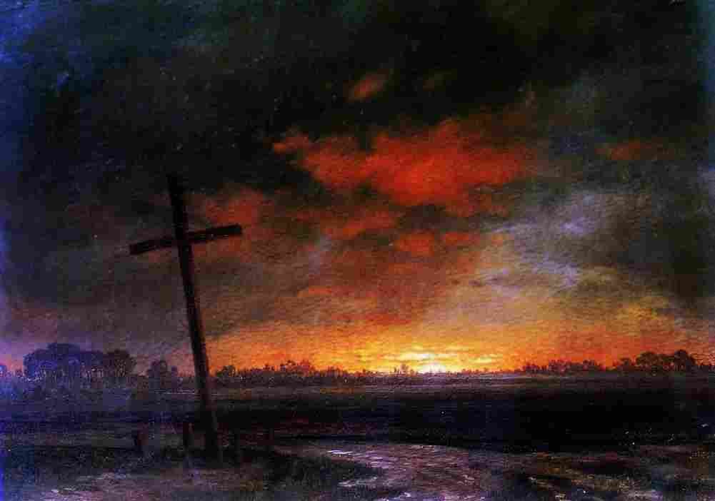 vorobiev landscape with a cross lithuania Art A4 Photo Print