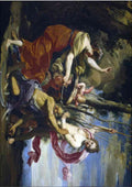 vouet simon father time overcome by love hope and beauty A4 Photo Print