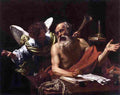 vouet simon saint jerome and the angel Art A4 Photo Print