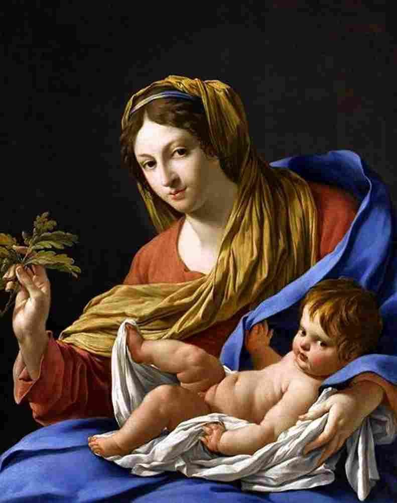 vouet simon vierge hesselin Art A4 Photo Print