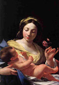 vouet simon virgin and child Art A4 Photo Print