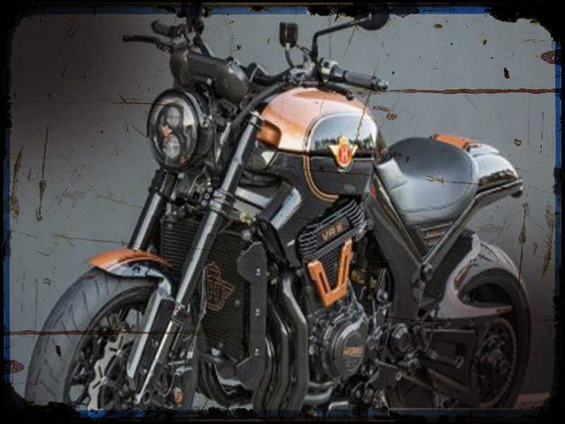 vr6 black edition A4 Photo Print Motorbike Vintage Aged