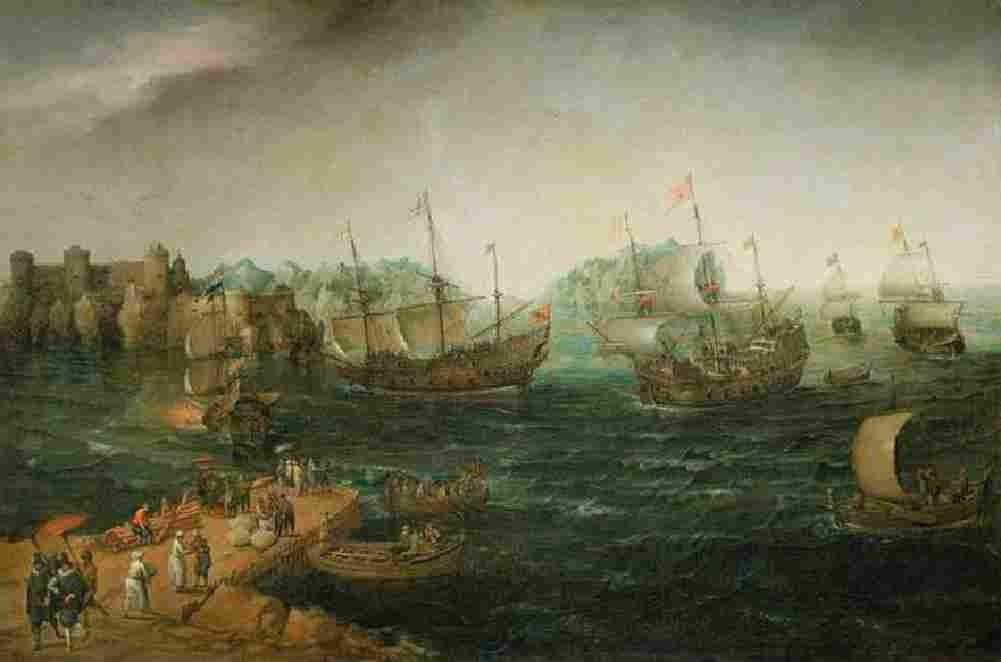 vro Ships Trading in the East Art A4 Photo Print