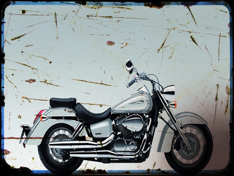vt750c shadow Honda A4 Photo Print Motorbike Vintage Aged