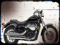 vt750s A4 Photo Print Motorbike Vintage Aged