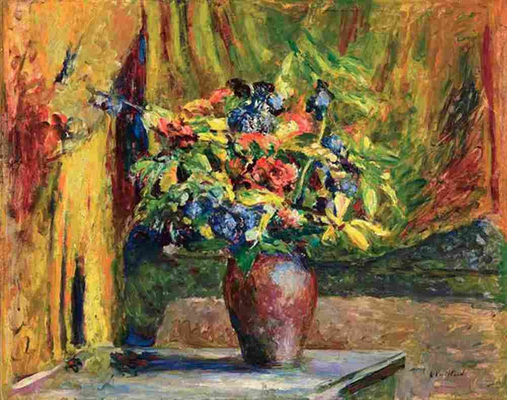 vuil Pieds d alouette and Geraniums Art A4 Photo Print