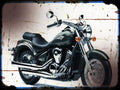 vulcan 900 classic 1 A4 Photo Print Motorbike Vintage Aged