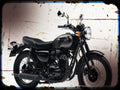 w800 black edition A4 Photo Print Motorbike Vintage Aged