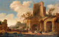 wael cornelis de bamboccianti ruins Art A4 Photo Print