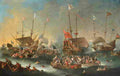 wael cornelis de naval battle between christians and turks Art A4 Photo Print