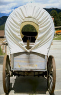 wagon canvas wheels Vintage A4 Photo Print