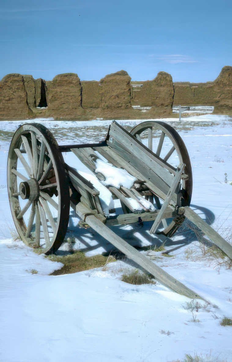 wagon snow mesa Vintage A4 Photo Print