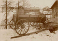 wagon snow scene Vintage world war A4 Photo Print