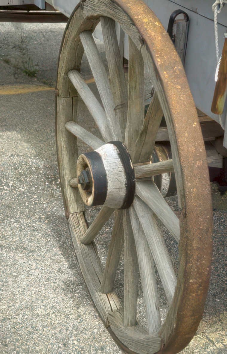 wagon wheel detail Vintage A4 Photo Print