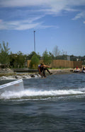 wakesurfing wave aqua Vintage A4 Photo Print