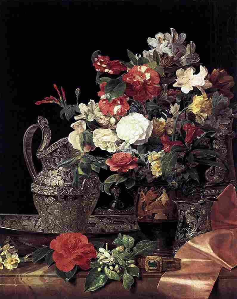 wald Bouquet in an Attic Bell Crater Art A4 Photo Print