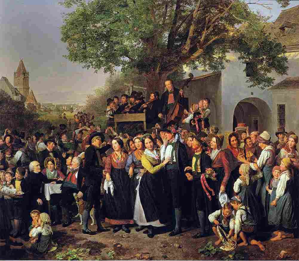wald Lower Austrian Peasant Wedding Art A4 Photo Print