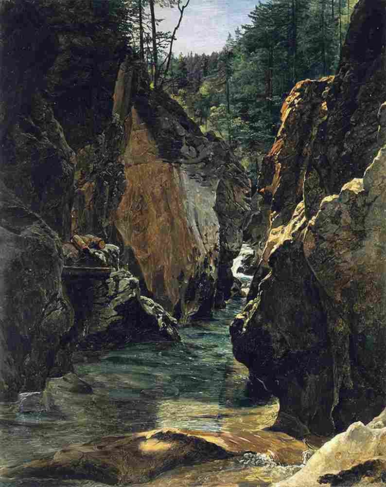 wald Rettenbach Gorge at Ischl Art A4 Photo Print