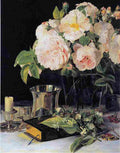 wald Roses in a Glass Art A4 Photo Print