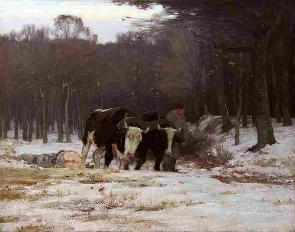 walk Hauling the Log Art A4 Photo Print