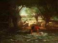 walk Washing Sheep Art A4 Photo Print