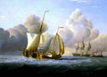 walter Dutch Barge Masters Exchanging News Art A4 Photo Print