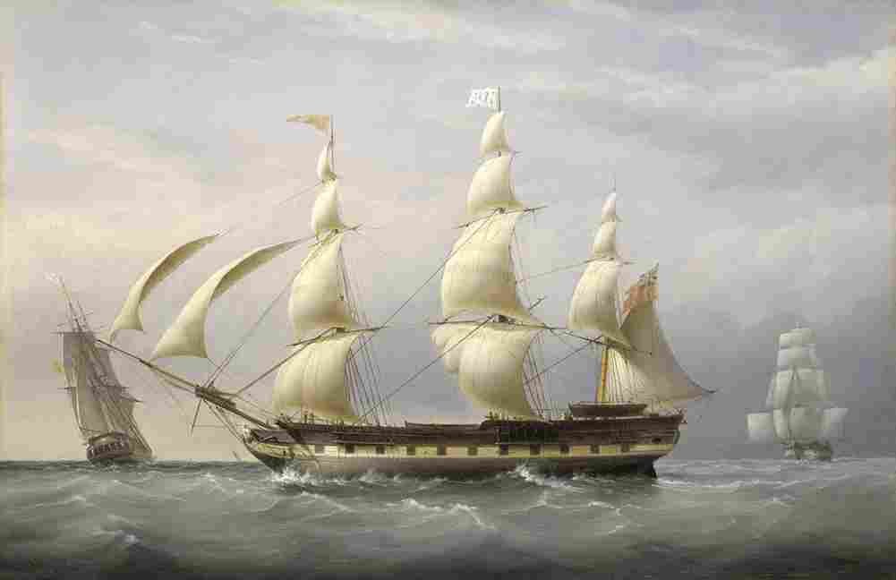 walter West Indiaman Britannia Art A4 Photo Print