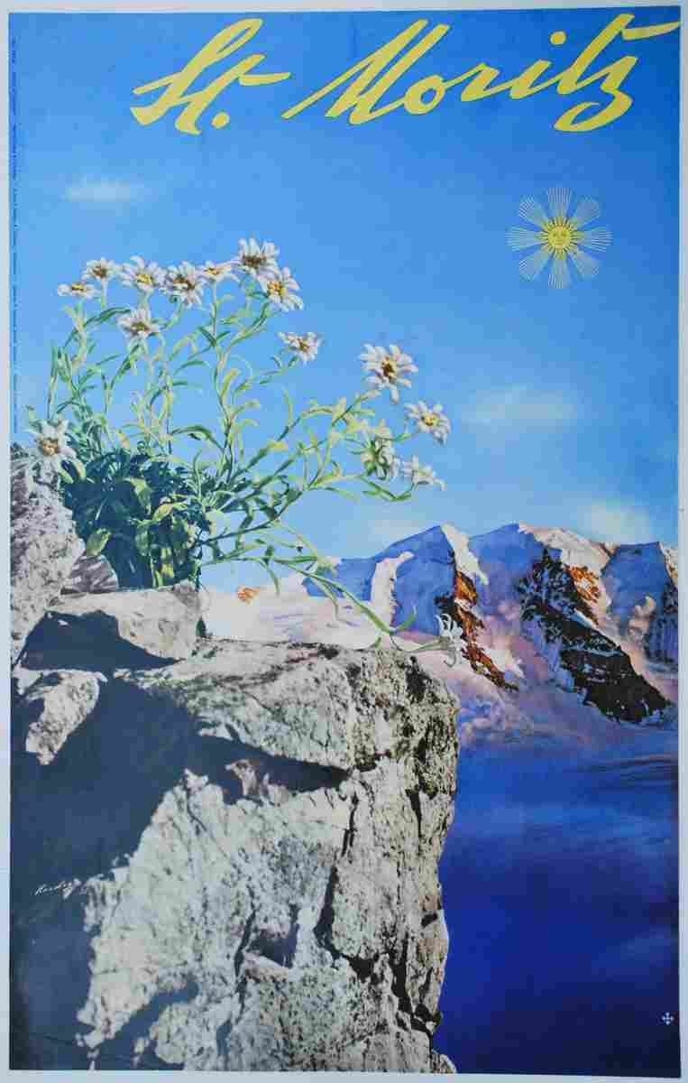 walter herdeg st moritz 1938 4 Advert A4 Photo Print