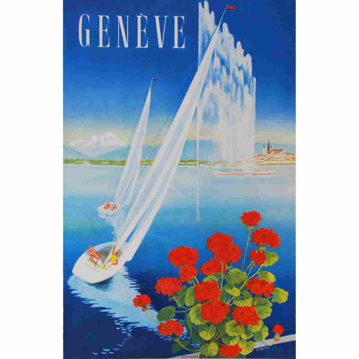 walter mahrer geneve 1950 2 Advert A4 Photo Print