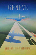 walter mahrer geneve aeroport intercontinental 1949 4 Advert A4 Photo Print