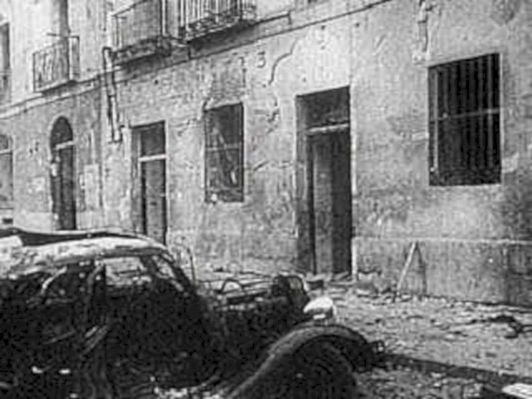 war torn street1980s 1990s A4 Photo Print