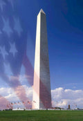 washington monument flags 2 Flags1980s A4 Photo Print