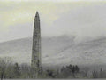 washington monument fog1980s 1990s A4 Photo Print