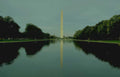 washington monument reflection Vintage A4 Photo Print