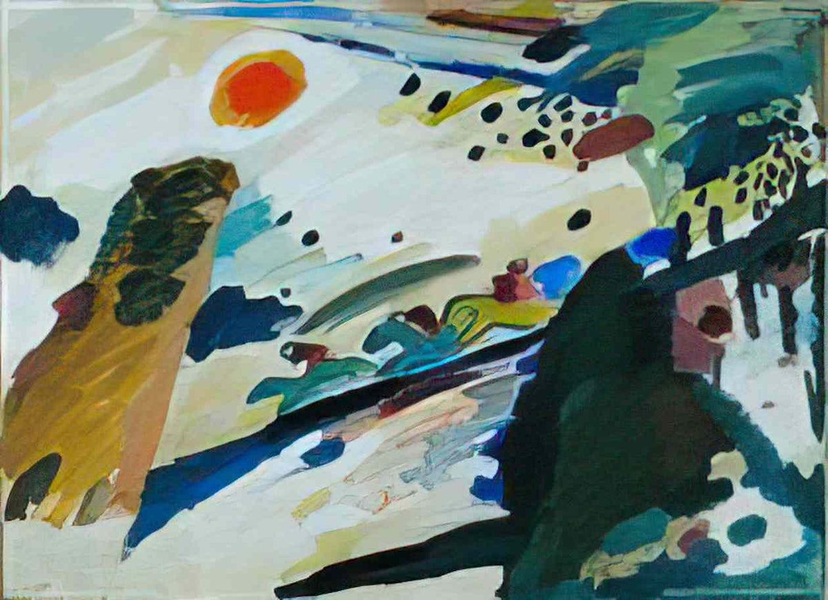 wassily kandinsky 1911 paisaje romantico Art A4 Photo Print