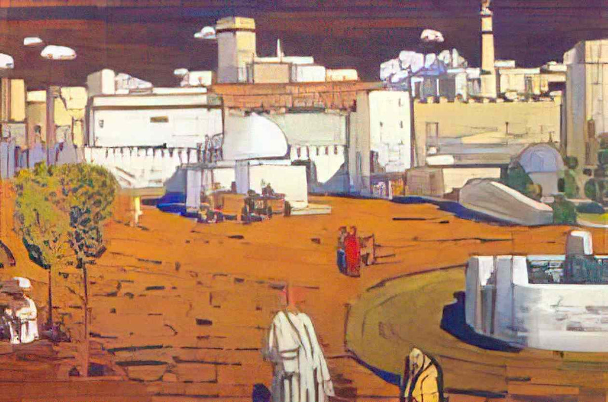 wassily kandinsky arab town 1905 Art A4 Photo Print