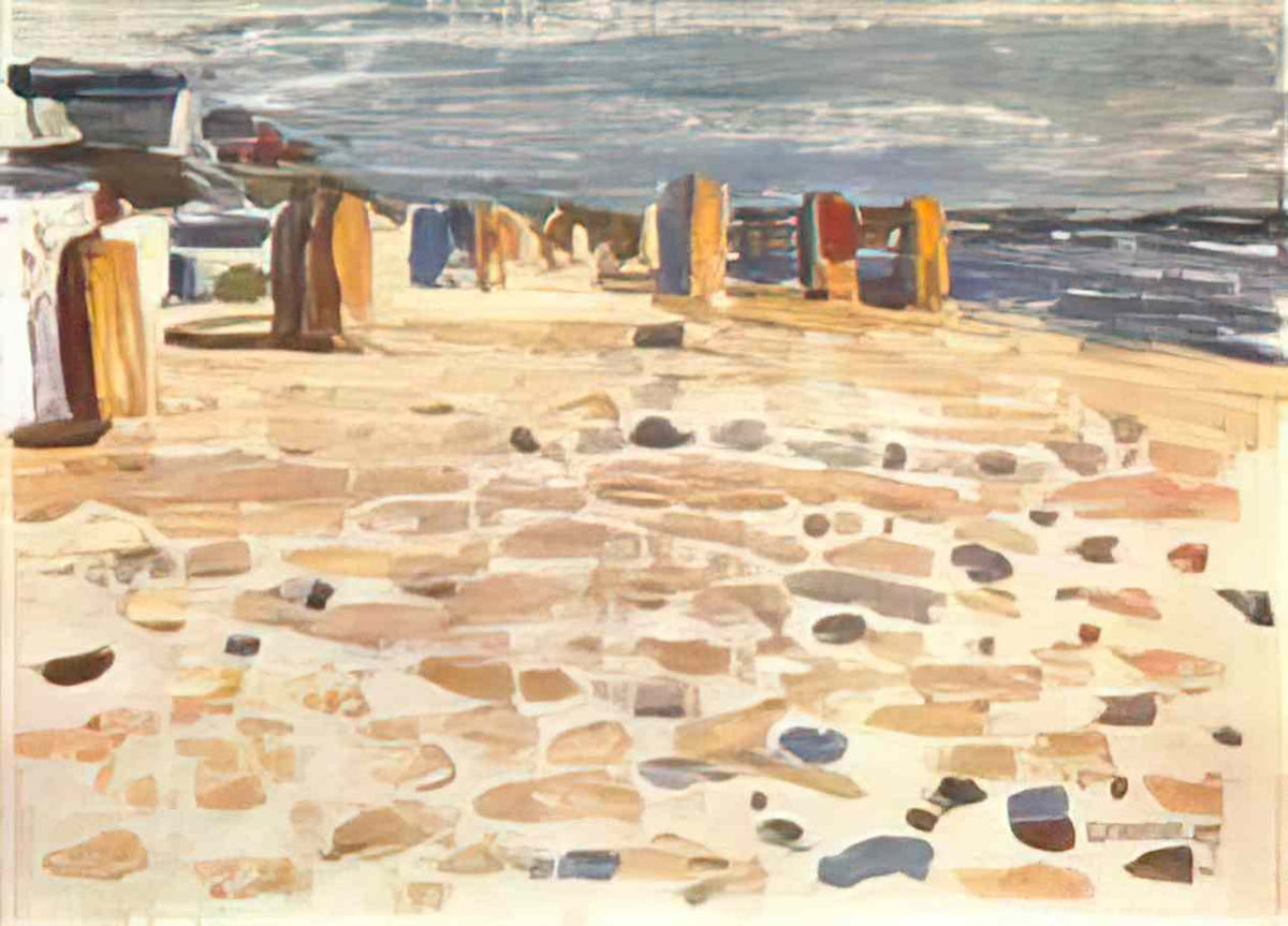 wassily kandinsky beach baskets in holland 1904 Art A4 Photo Print